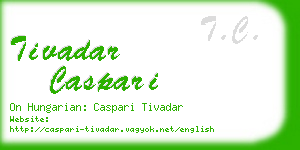 tivadar caspari business card